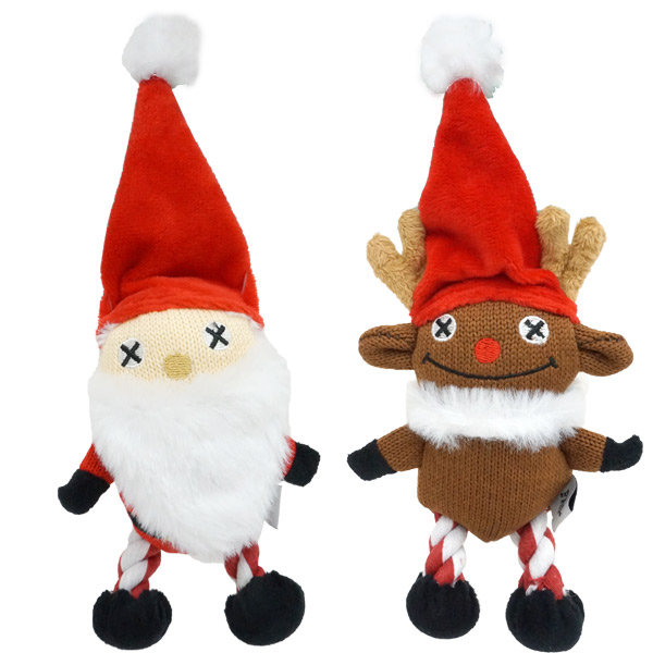 FAD プラッシュトイ・ウィズロープ（ホリデー）【クリスマス限定】 犬
