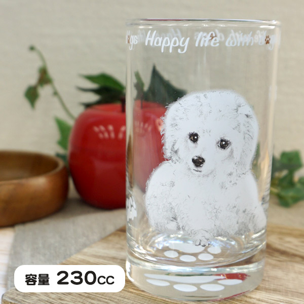 わんコレ ガラスタンブラー プードル（S16） プードルチャンネル